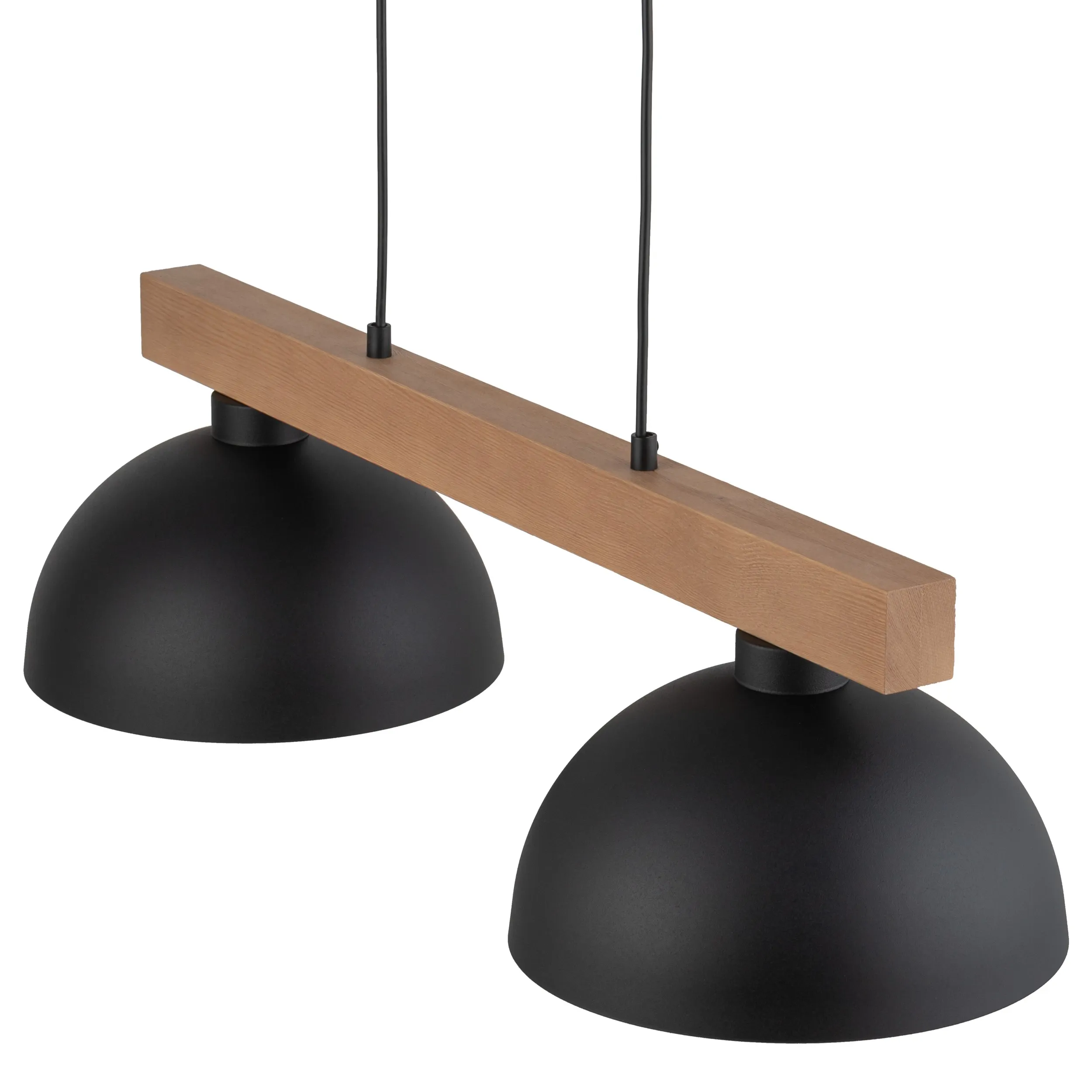 Lampa wisząca OSLO czarna z drewnianą listwą 120x83x33cm - TK_4711