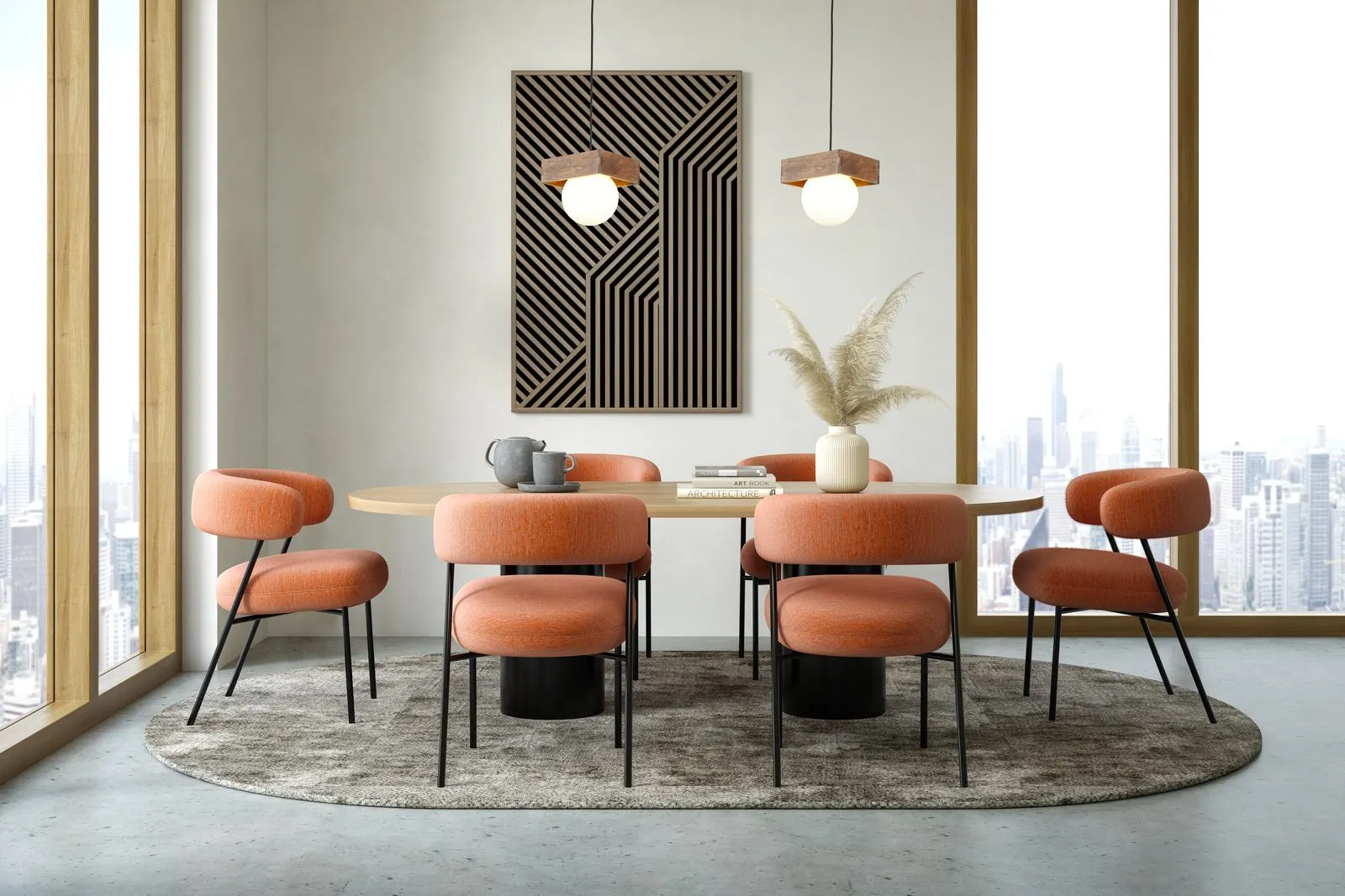 Lampa wisząca BLOOM 1 brązowa-czarna - SI_33663