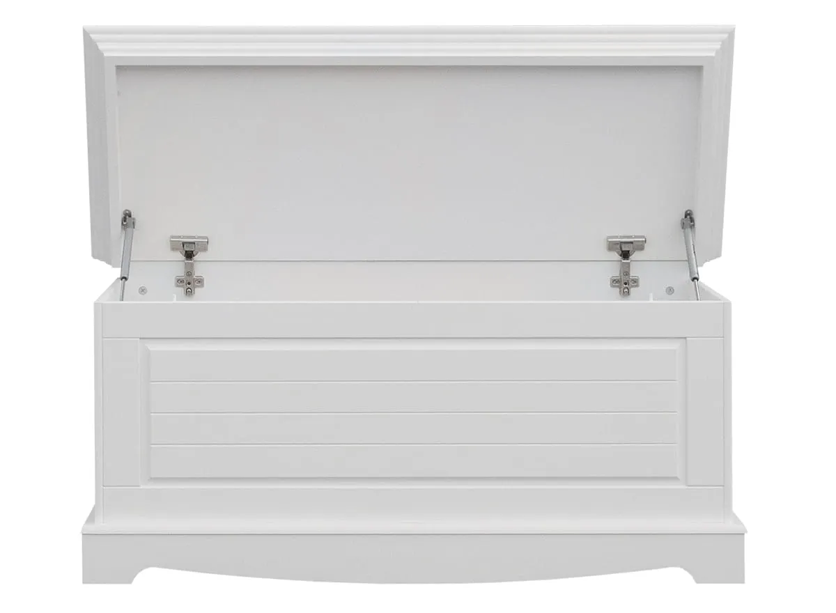 Skrzynia sosnowa BELLUNO ELEGANTE biała - PL038B