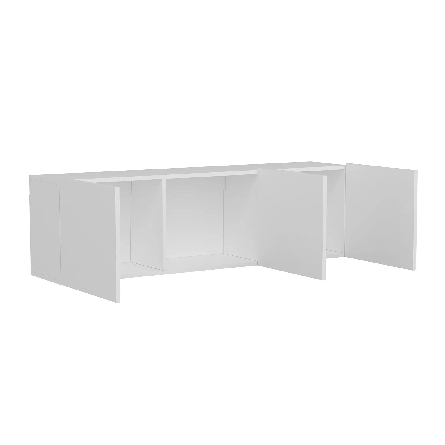 Szafka RTV wisząca 3-drzwiowa WHITE 150 cm biała
