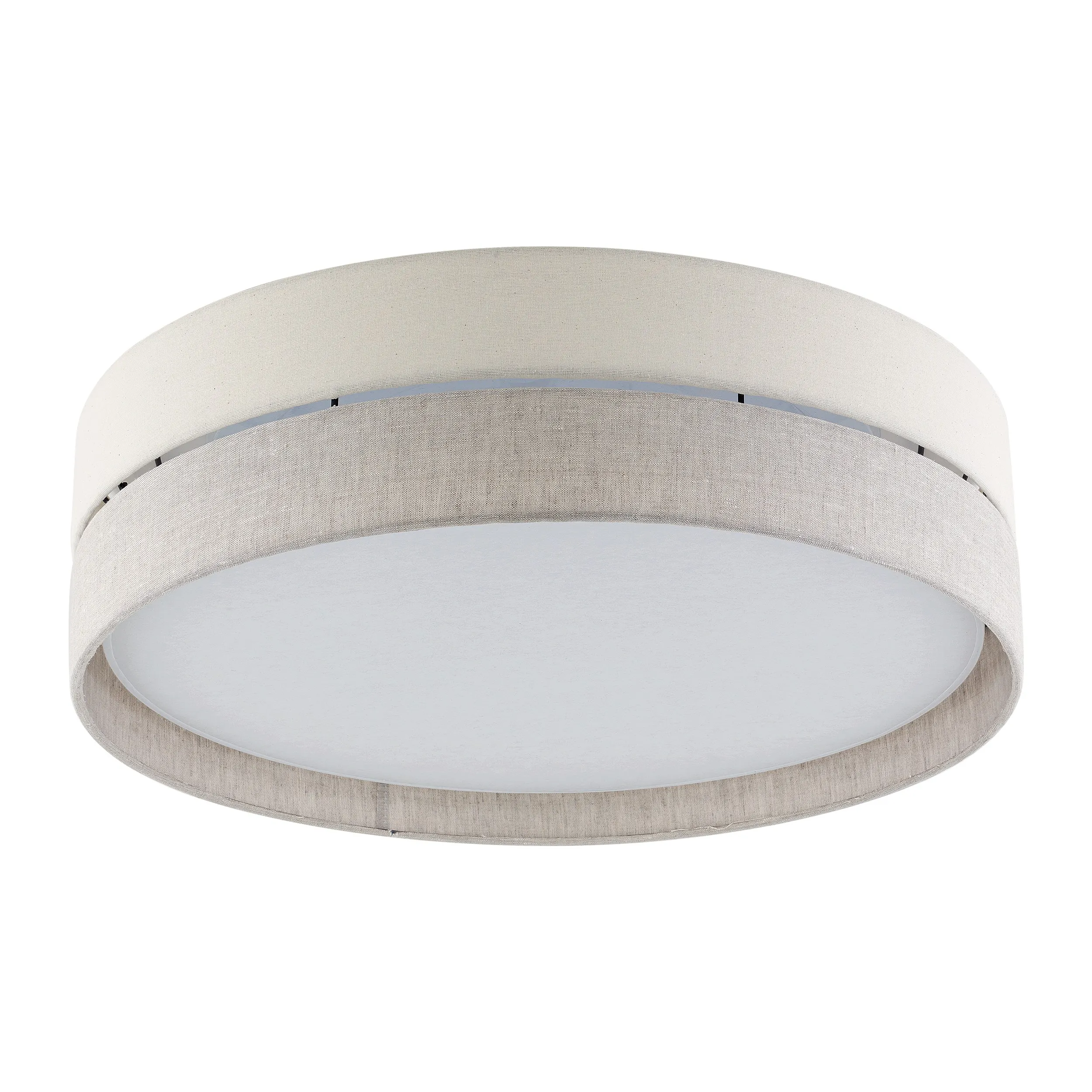 Lampa sufitowa ECO brązowa beżowa z białym kloszem 60x18cm