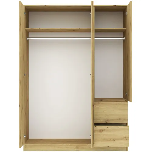 Szafa 3-drzwiowa z 2 szufladami BASIT SZ149 dąb artisan - INT_5003515