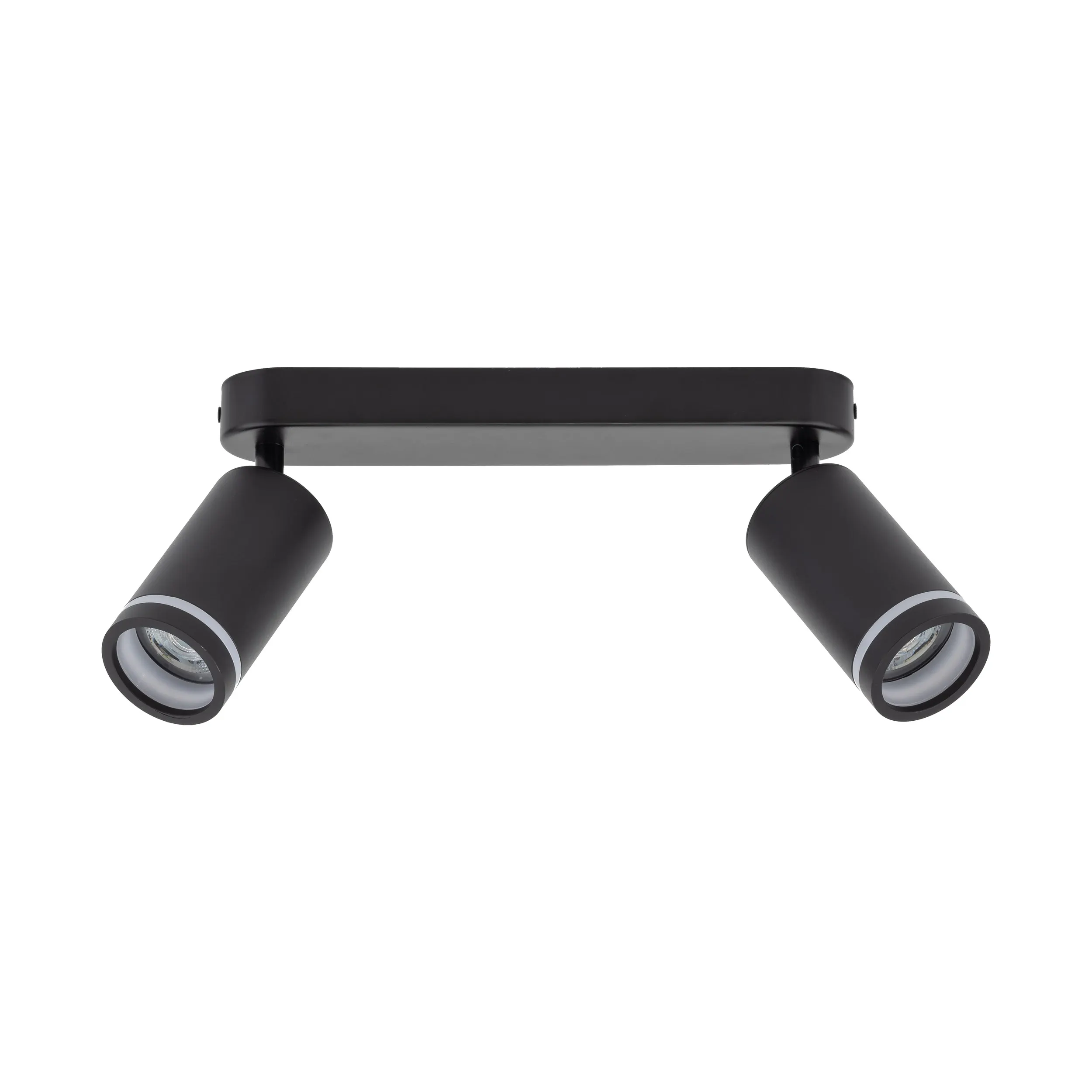 Lampa Sufitowa JET czarna metalowa regulowana ze świecącym pierścieniem 43cm