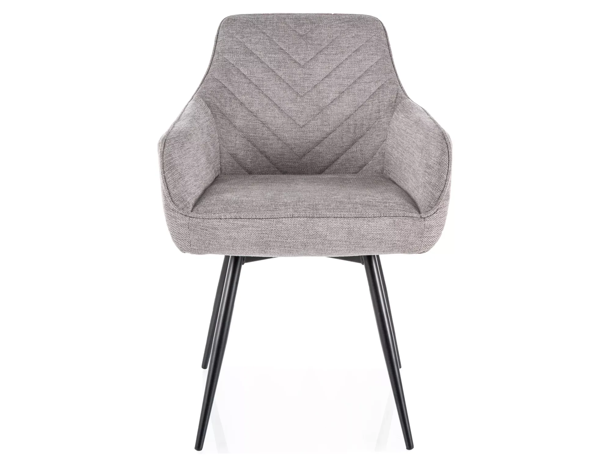 Krzesło obrotowe tapicerowane SERVIO BREGO 07 pikowane szary czarne nogi - SERVIOBRCSZ