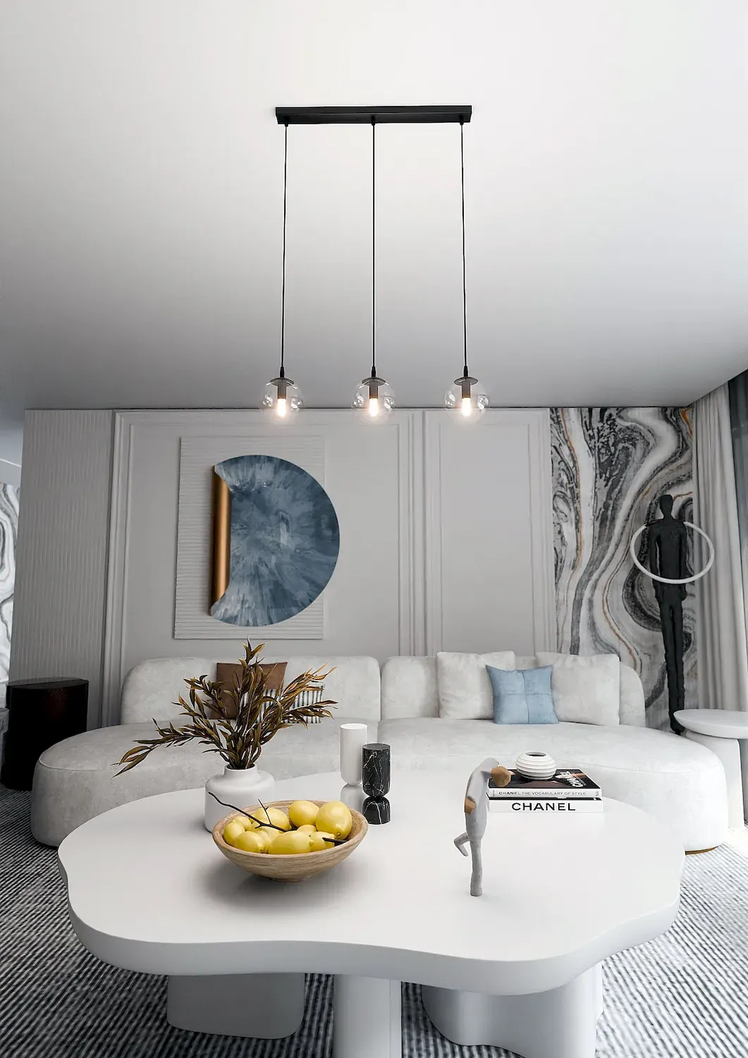 Lampa wisząca COSMO czarny transparentny - 711/3