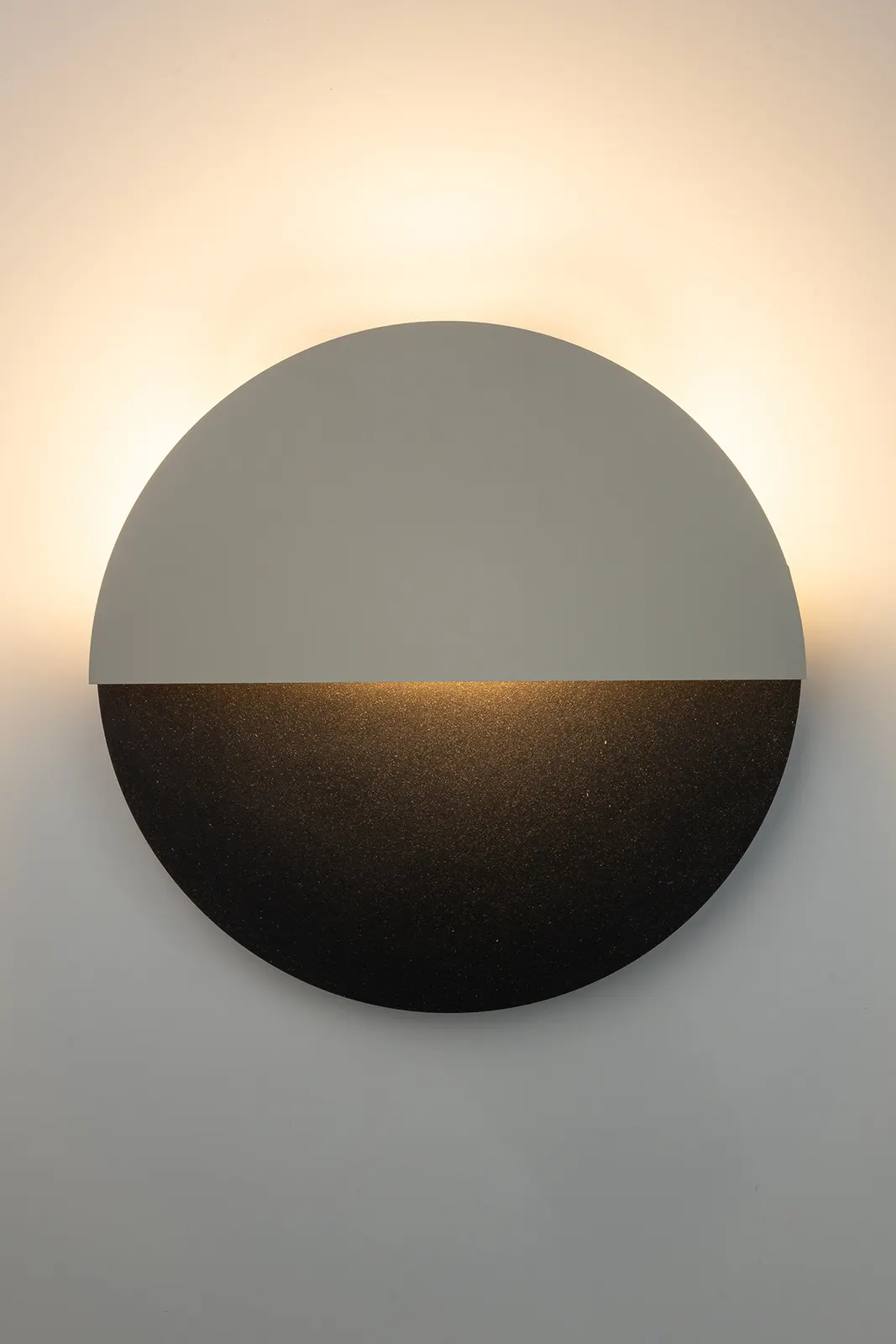 Kinkiet okrągły LUNA M czarno-szary - SI_40863