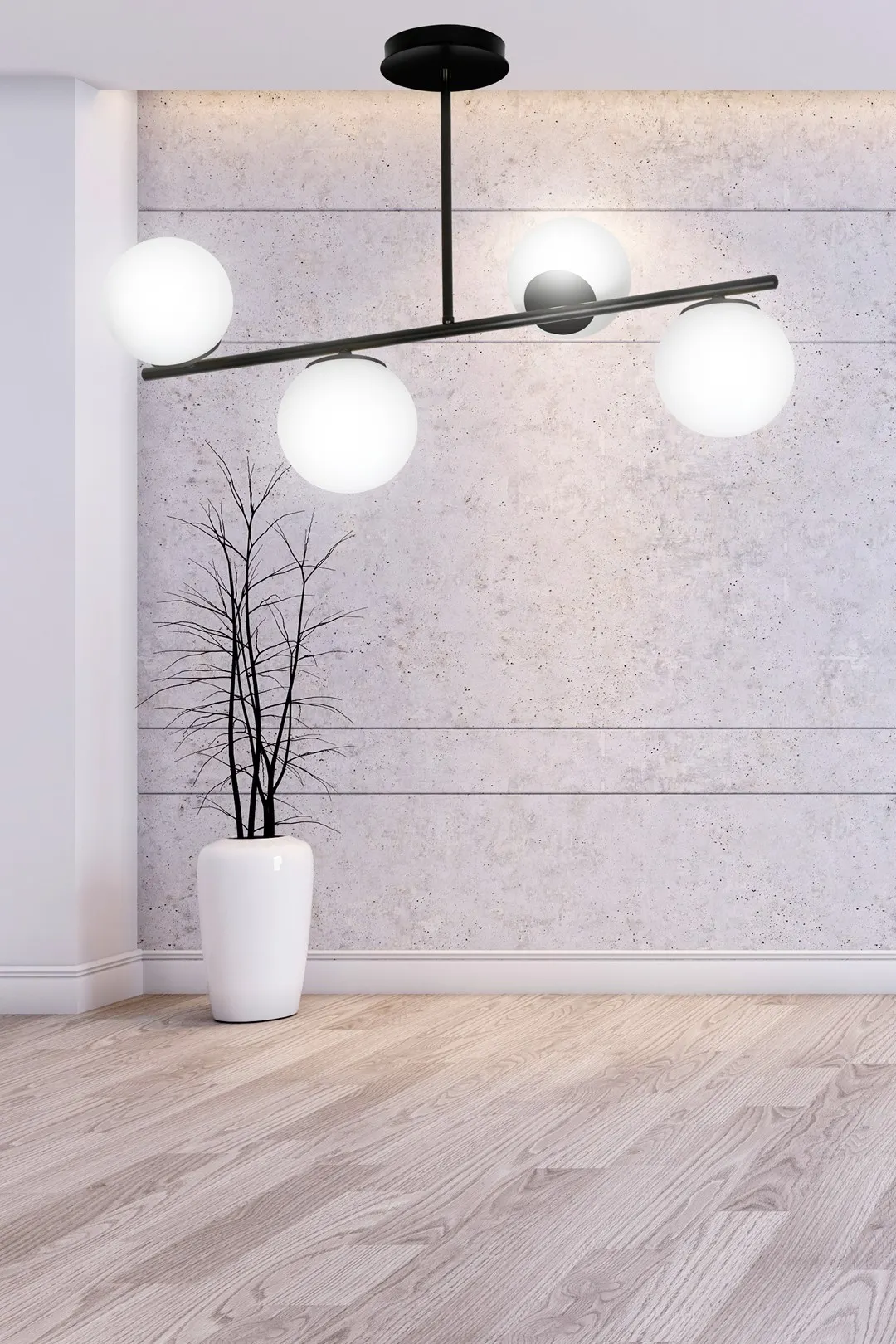 Lampa wisząca BIOR 4 czarny biały — zdjęcie 4