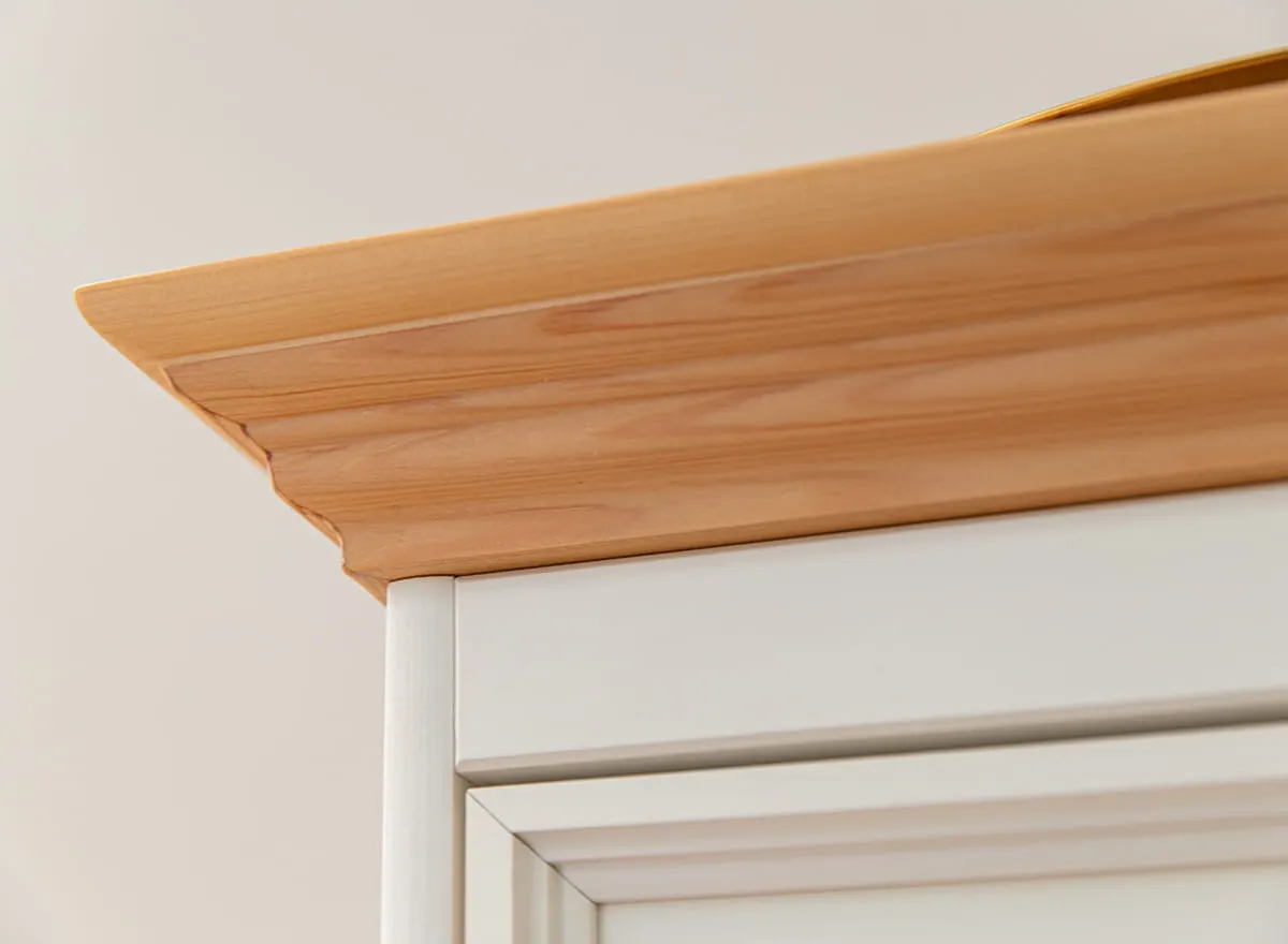 Komoda sosnowa z 5 szufladami BELLUNO ELEGANTE biała, naturalna sosna - PL005B/P