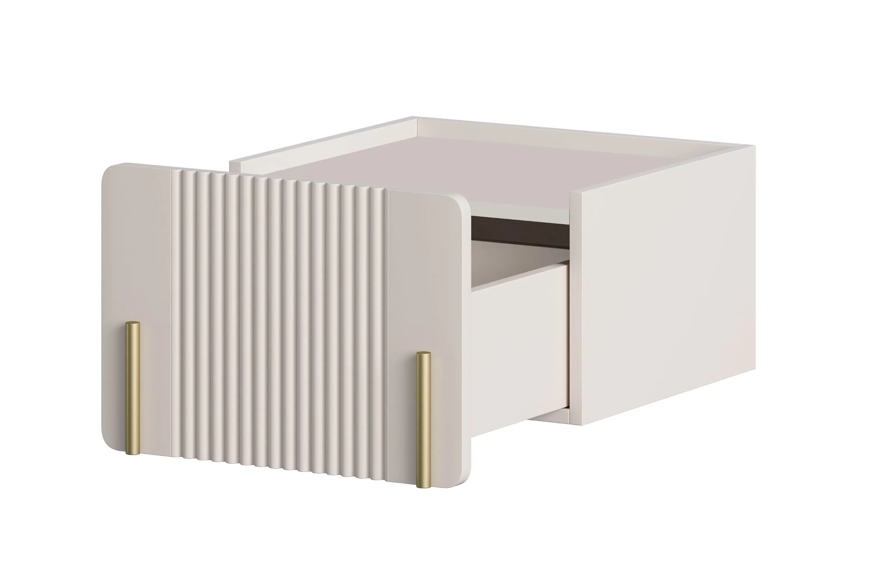 Szafka nocna wisząca z 1 szufladą MALMI 45cm - kaszmirowy - złoty - B_167005