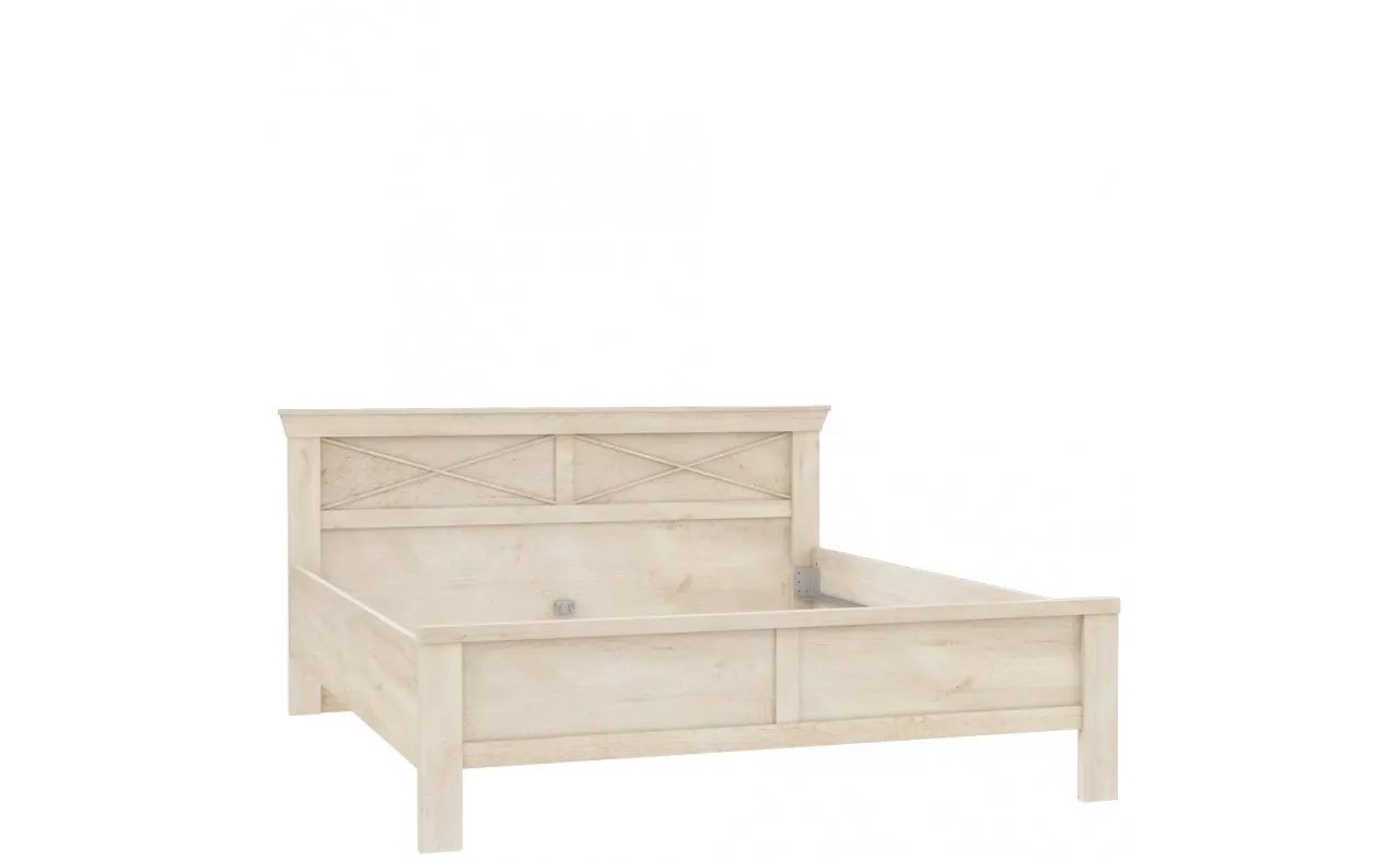 Łóżko z zagłówkiem KASHMIR 180x200 pinia biała