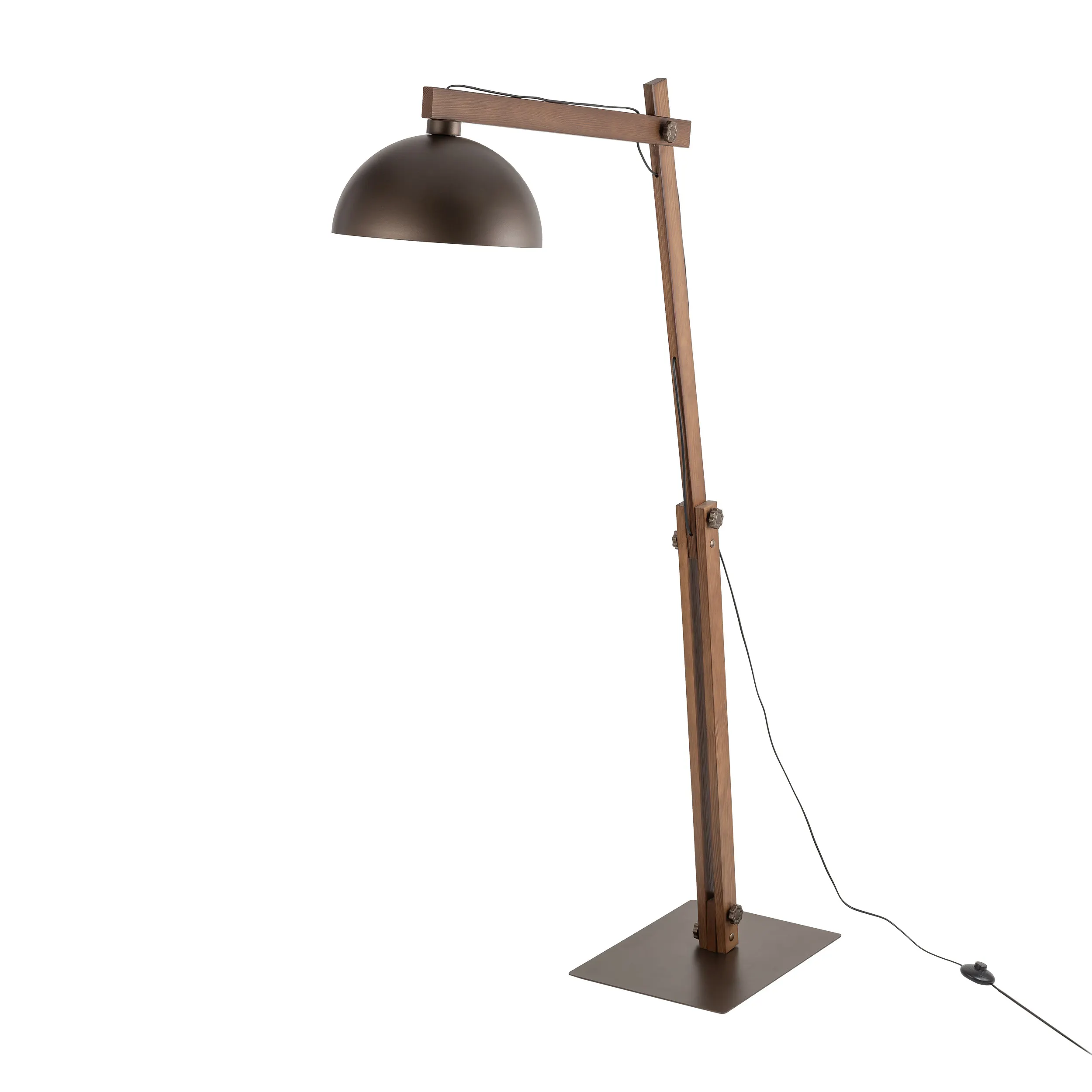 Lampa podłogowa OSLO ciemny orzech brązowa 180x80x35cm - TK_6319