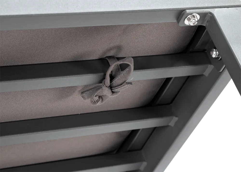 Narożnik ogrodowy modułowy EMERSON ze stolikiem ciemnoszary - FG003442