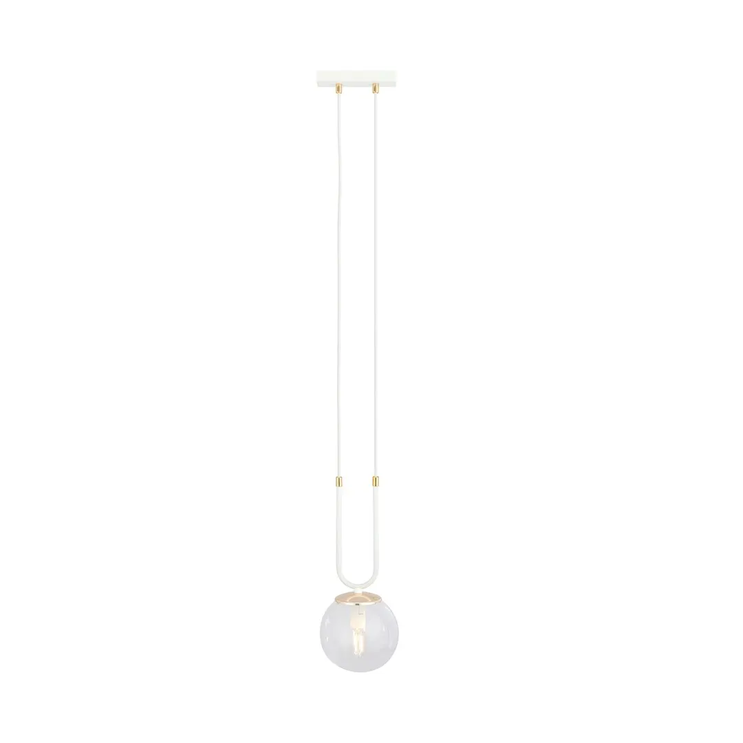 Lampa wisząca GLAM 1 biały transparentny
