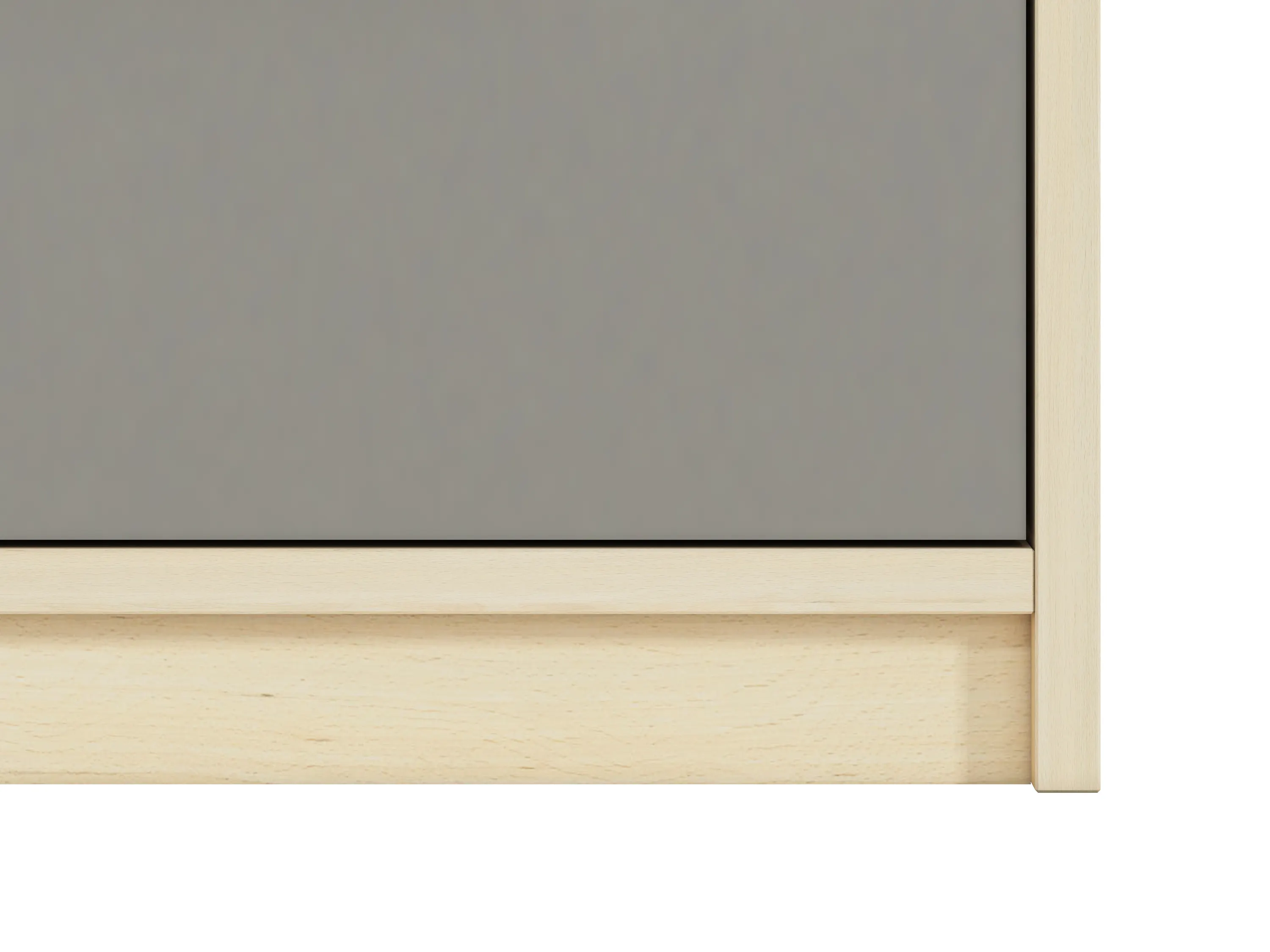 Komoda wysoka 1-drzwiowa z 2 szufladami DROP 07 buk fjord, biały, szary - 1DROP0701-001