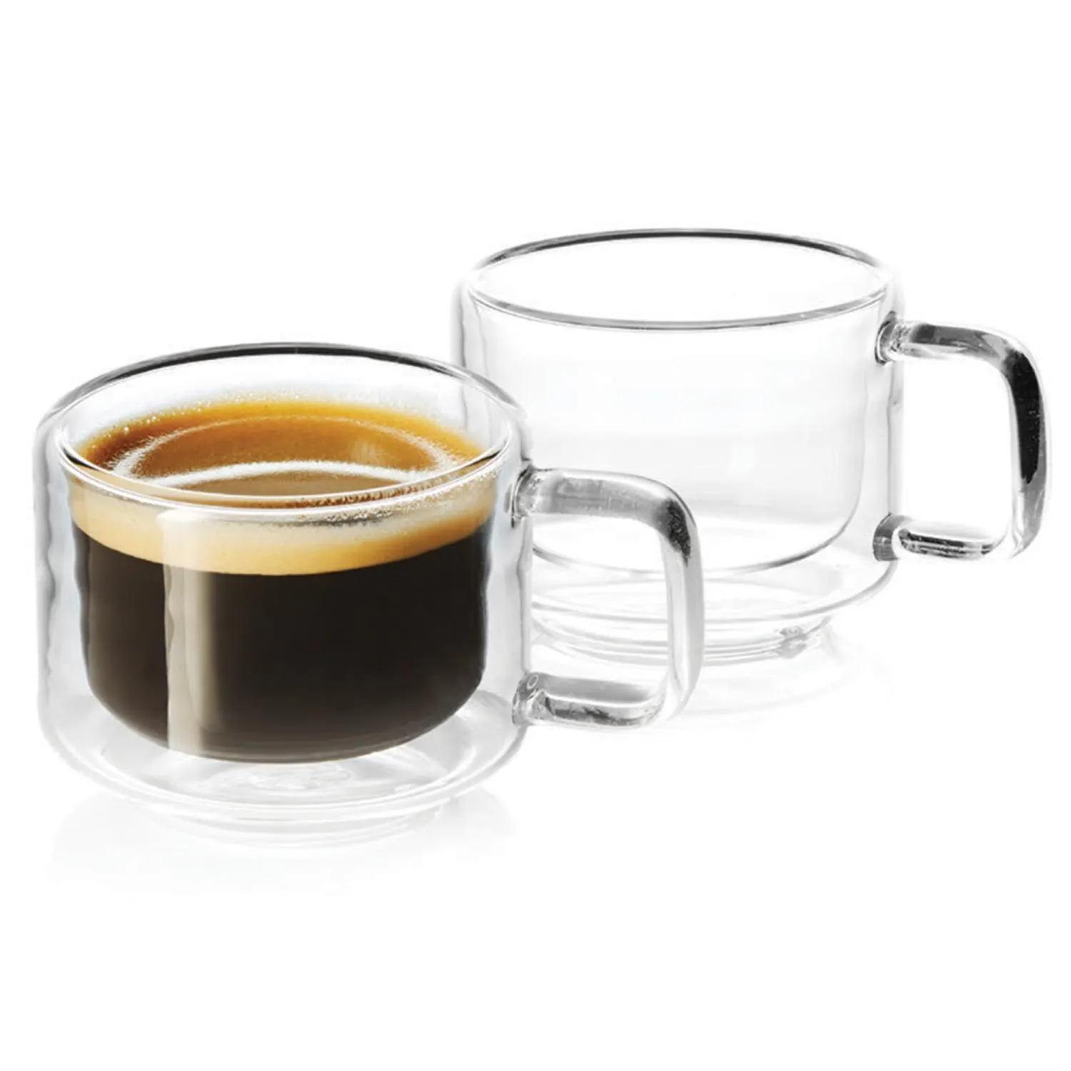espresso, glass cup, double-walled, coffee, mug