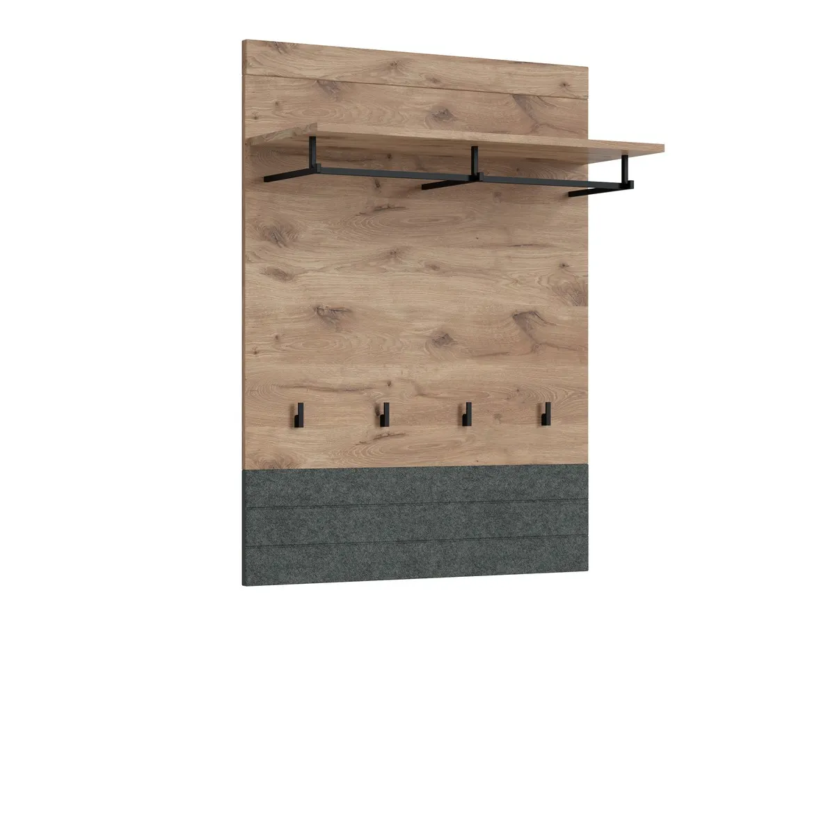 PANEL/WIESZAK ROXY RXYGP1 DĄB VIKING/PVC FILC CIEMNY PANEL/WIESZAK ROXY RXYGP1 DĄB VIKING/PVC FILC CIEMNY