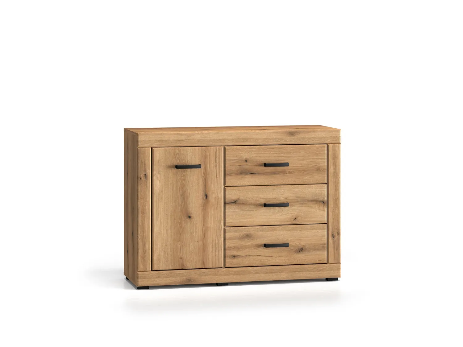 Komoda 1-drzwiowa z szufladami DORA 116x40x85 dąb evoke