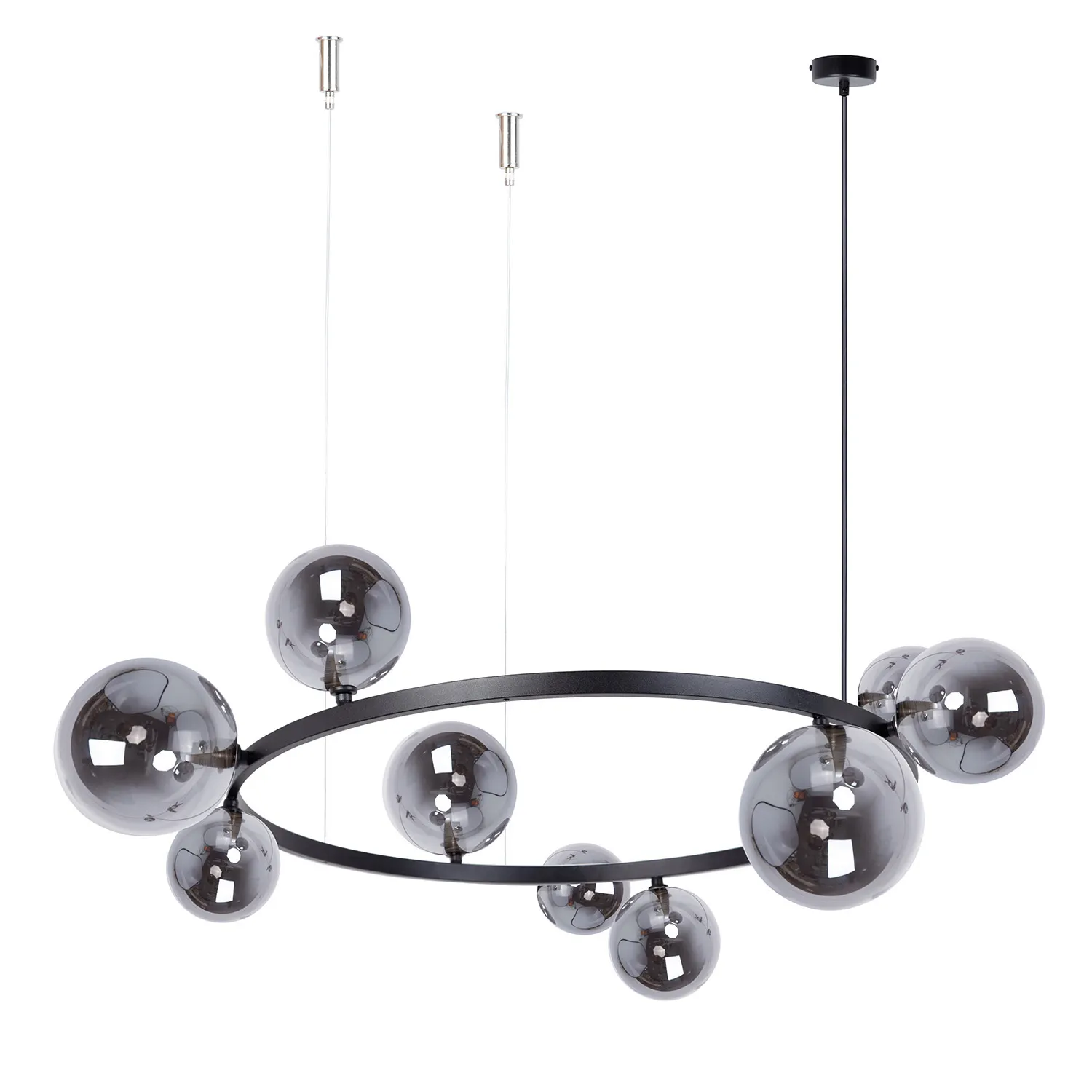 Lampa wisząca BOLERO 9 klosz grafit - SI_41326