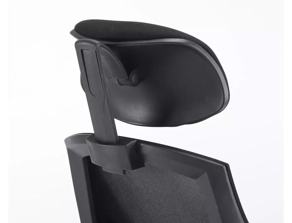 Fotel obrotowy, ergonomiczny Q-406 M z regulowanym zagłówkiem, podłokietnikami, czarny Signal — zdjęcie 9