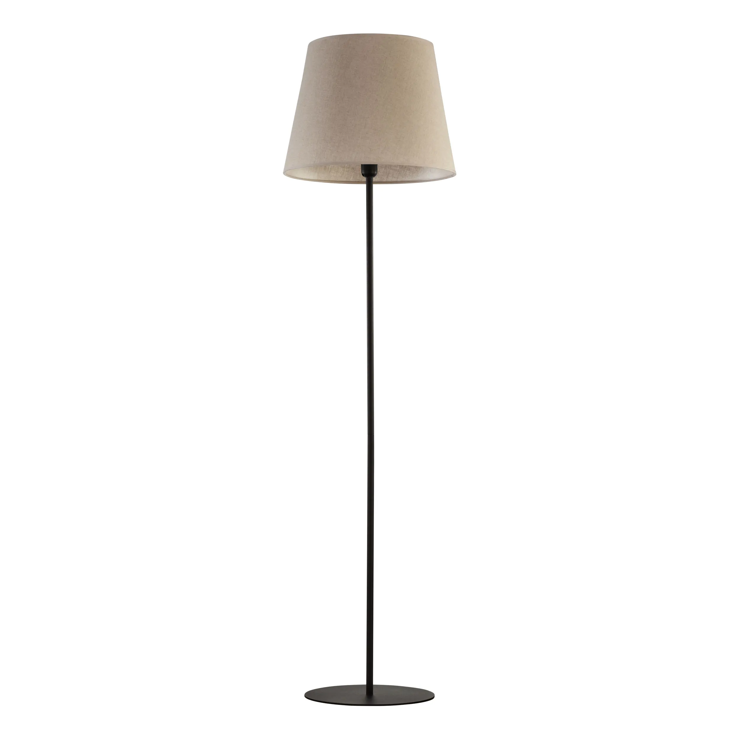 Lampa podłogowa CHICAGO czarna z brązowym abażurem 151x41cm