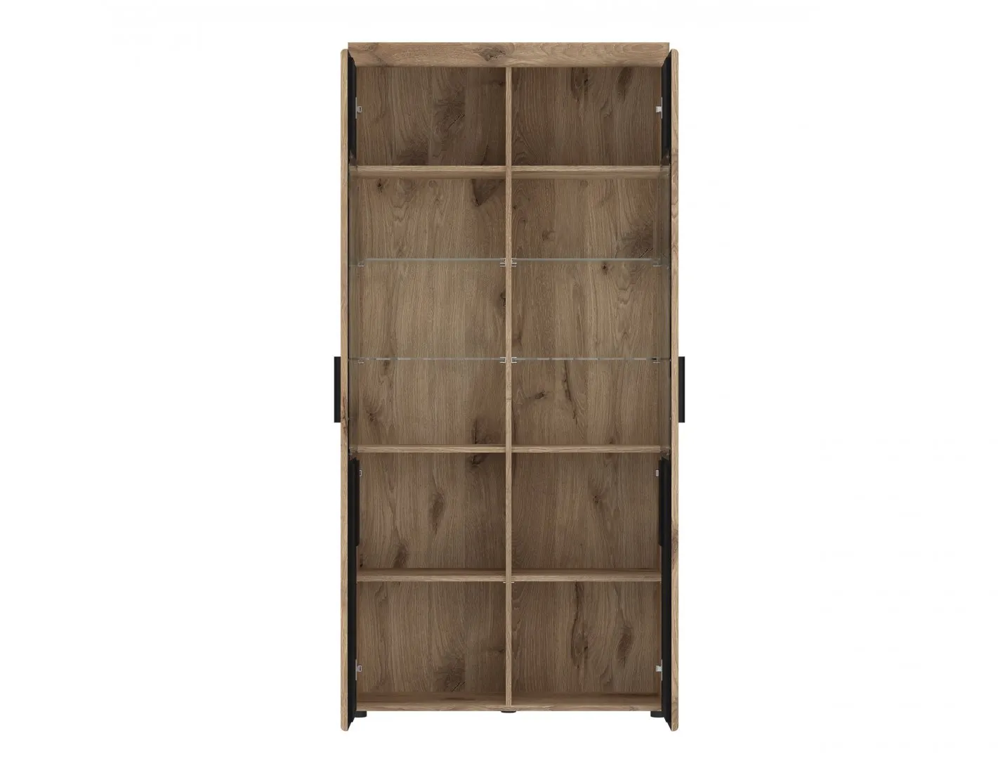 Witryna 2-drzwiowa wysoka GRANO 93x195x37 dąb viking, szary GRNV02 - 6000000015474