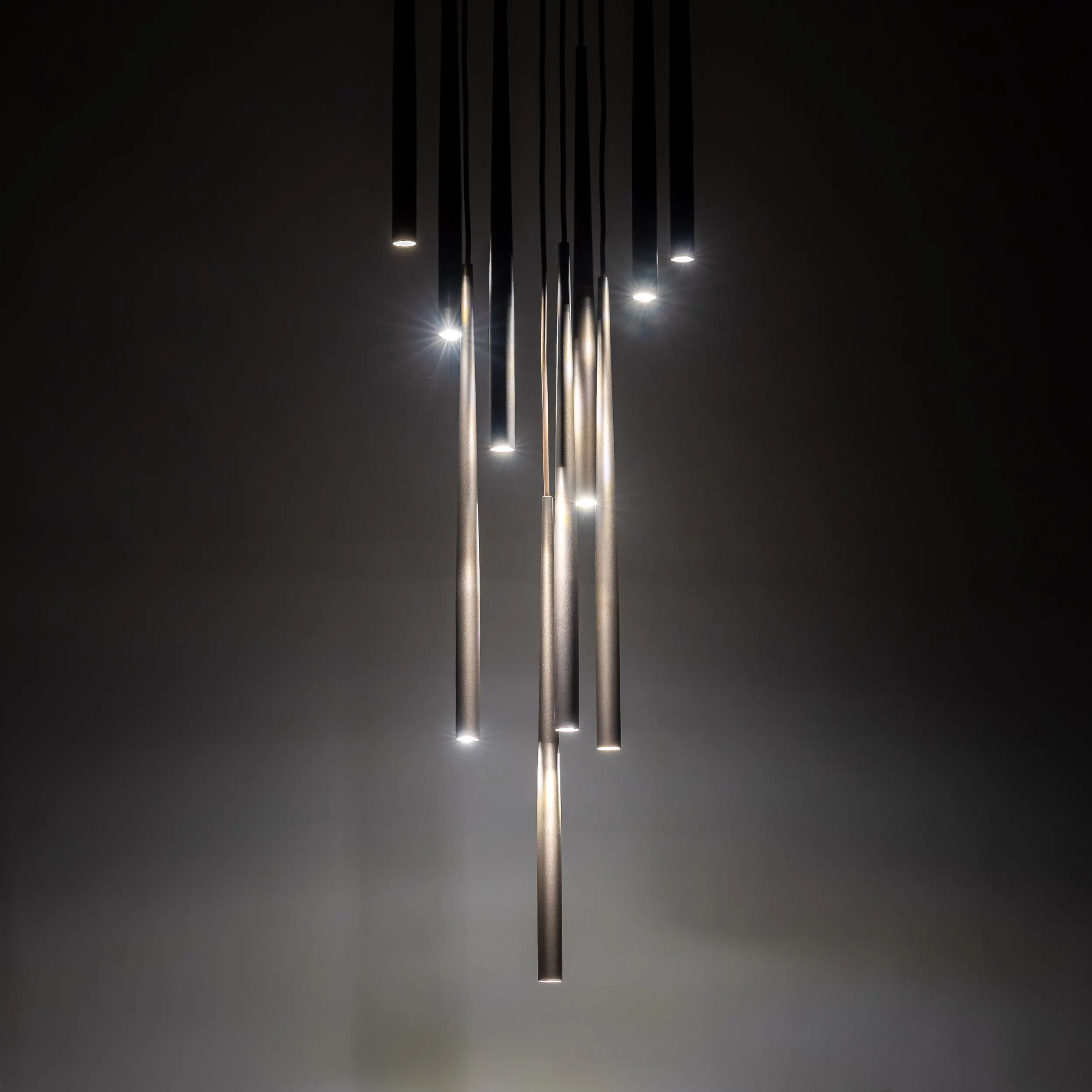 Lampa wisząca PIANO brązowa na okrągłej podstawie 140x35cm - TK_10110