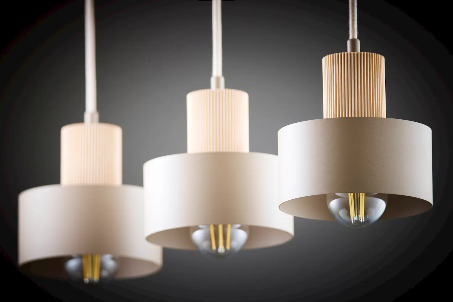Lampa wisząca RIF WOOD 3 ciepły beż drewno bukowe — zdjęcie 9