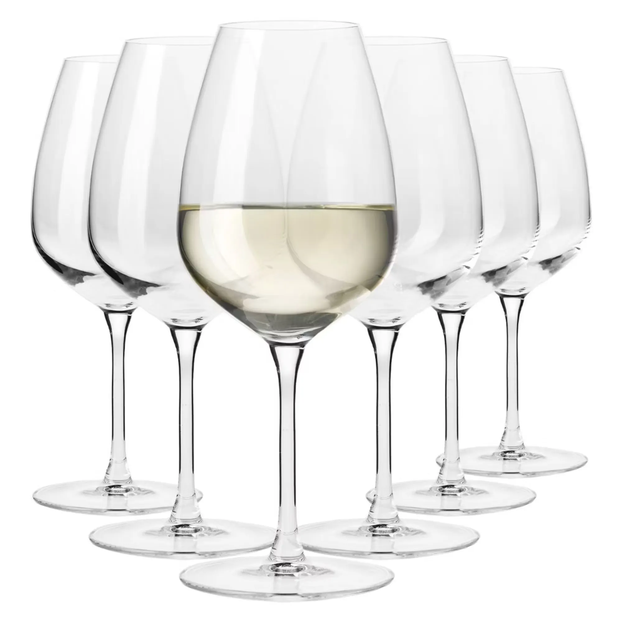 Zestaw 6 kieliszków do białego wina DEVINE transparentny kieliszki, szklanki do wina, białe wino, kieliszki kryształowe, zestaw kieliszków