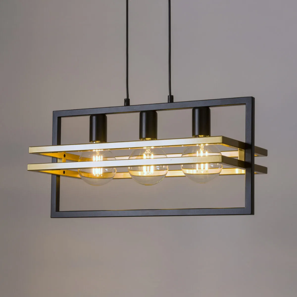 Lampa wisząca MERCI 3 czarno-złota - SI_32392