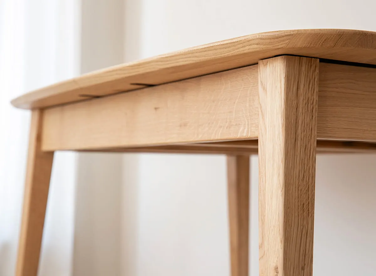 Stół dębowy ORBETELLO rozkładany 80x120(165) cm - dąb olejowany - KULSR120_45