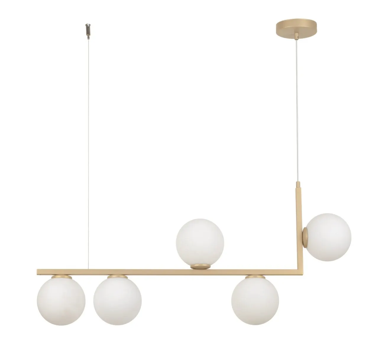 Lampa wisząca ANDY biało-złota