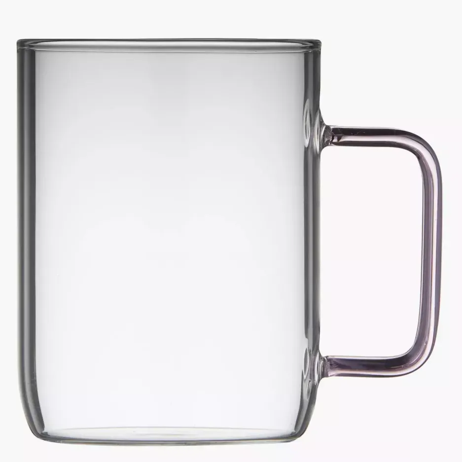 Szklane kubki TORINO zestaw 2 szt. 400 ml różowe - ND_32769