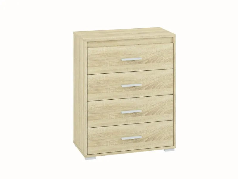 Komoda z 4 szufladami AVO 15 z szufladami sonoma jasna