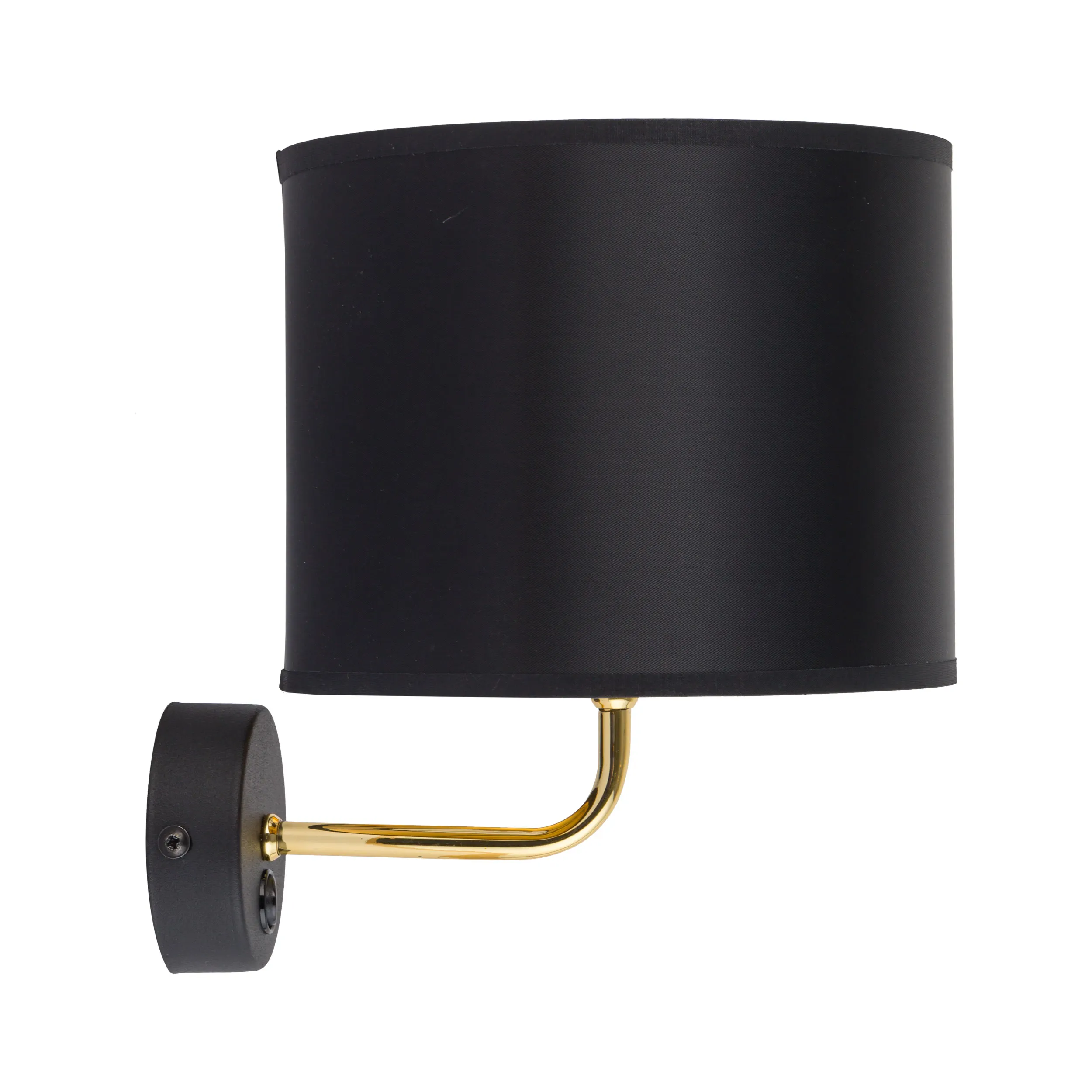 Kinkiet VEGA czarna ze złotymi elementami oraz włącznikiem 25x24x20cm - TK_4663