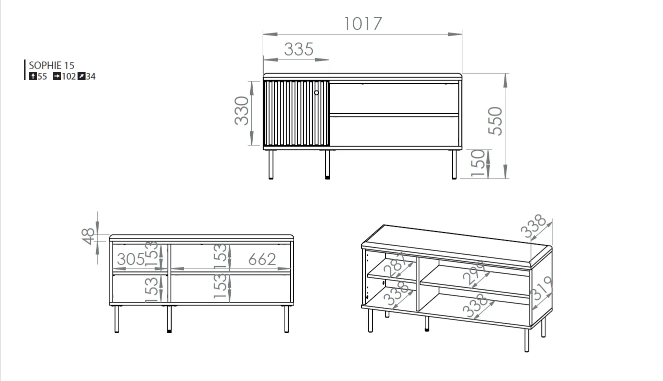 Szafka na buty SOPHIE szeroka cashemere__10