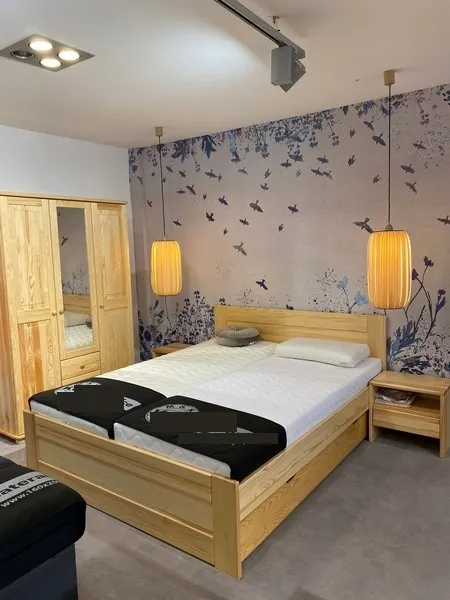 Szafka nocna dębowa SN212 Miodowy DREWMAX - 34124