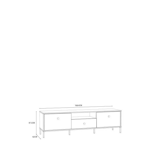 Szafka RTV 2-drzwiowa SALVATRICE z szufladą i półką - SVTT131-U60