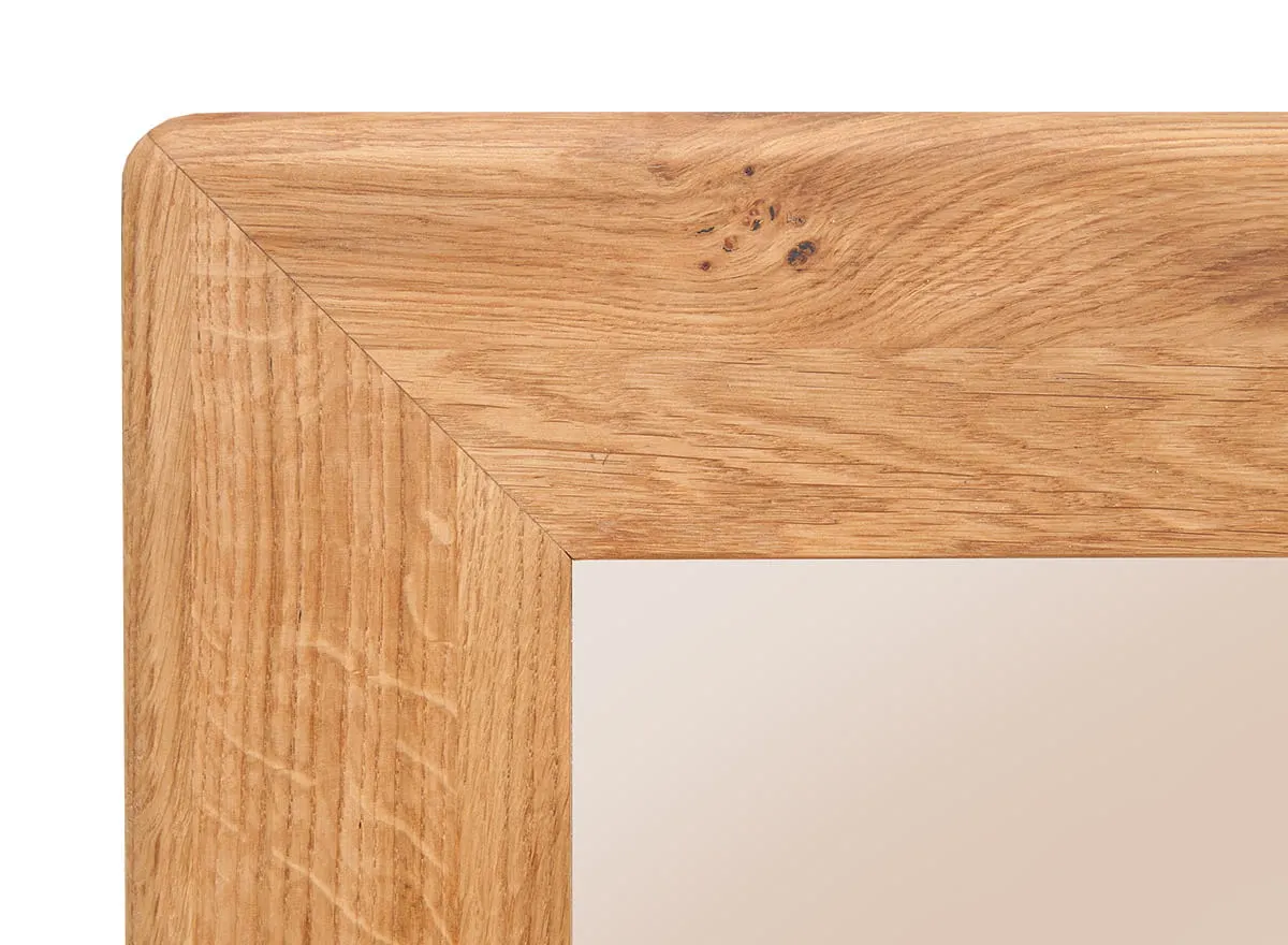 Lustro dębowe do przedpokoju mniejsze Gialo 70x100x3 cm - 2SGIA06