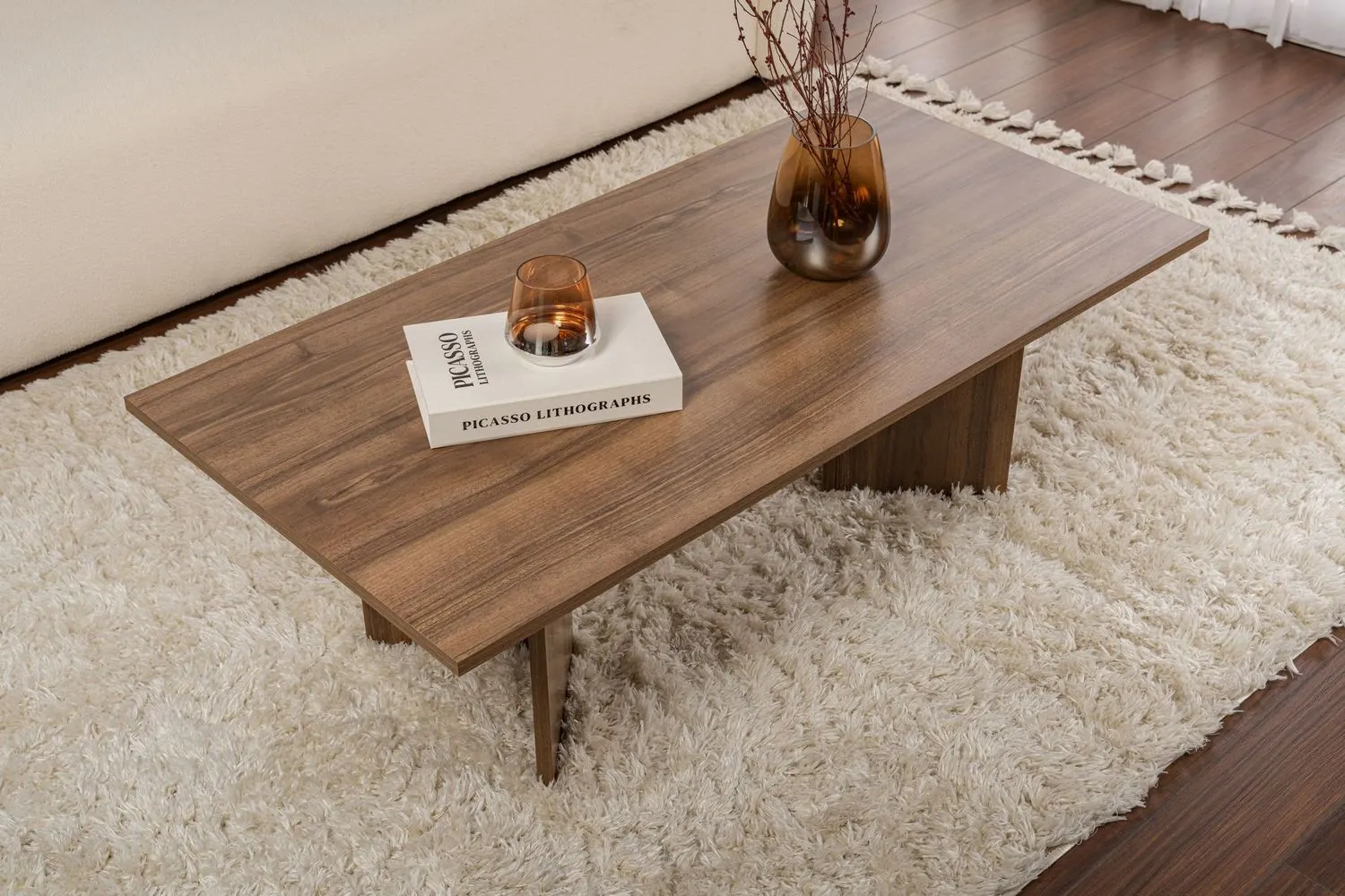 Stolik kawowy SABIN 60x119 cm orzechowy - ASI_909NRD1117