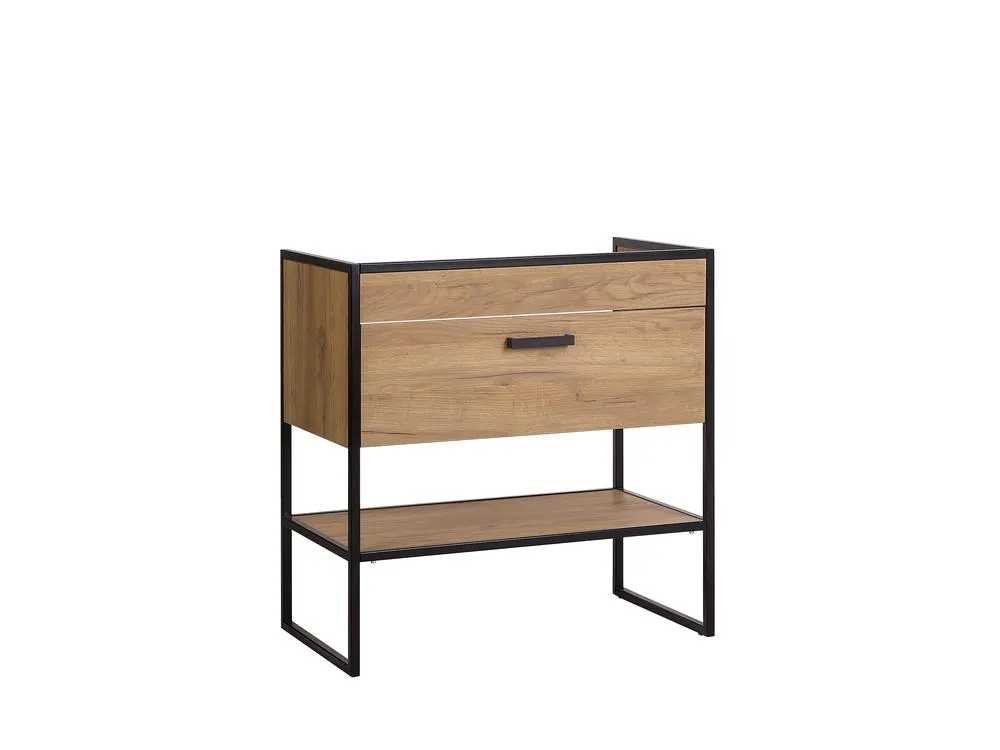 Szafka pod umywalkę BROOKLIN na czarnym stelażu 82x80x46cm