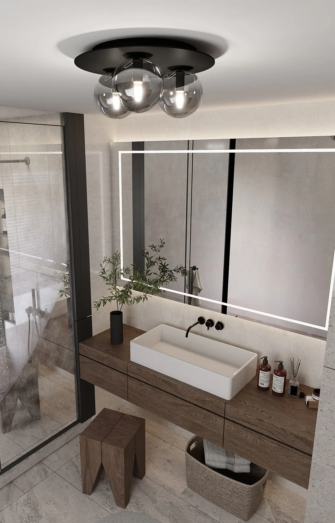 Lampa sufitowa SOLAR Czarny 1128/3 - 1128/3