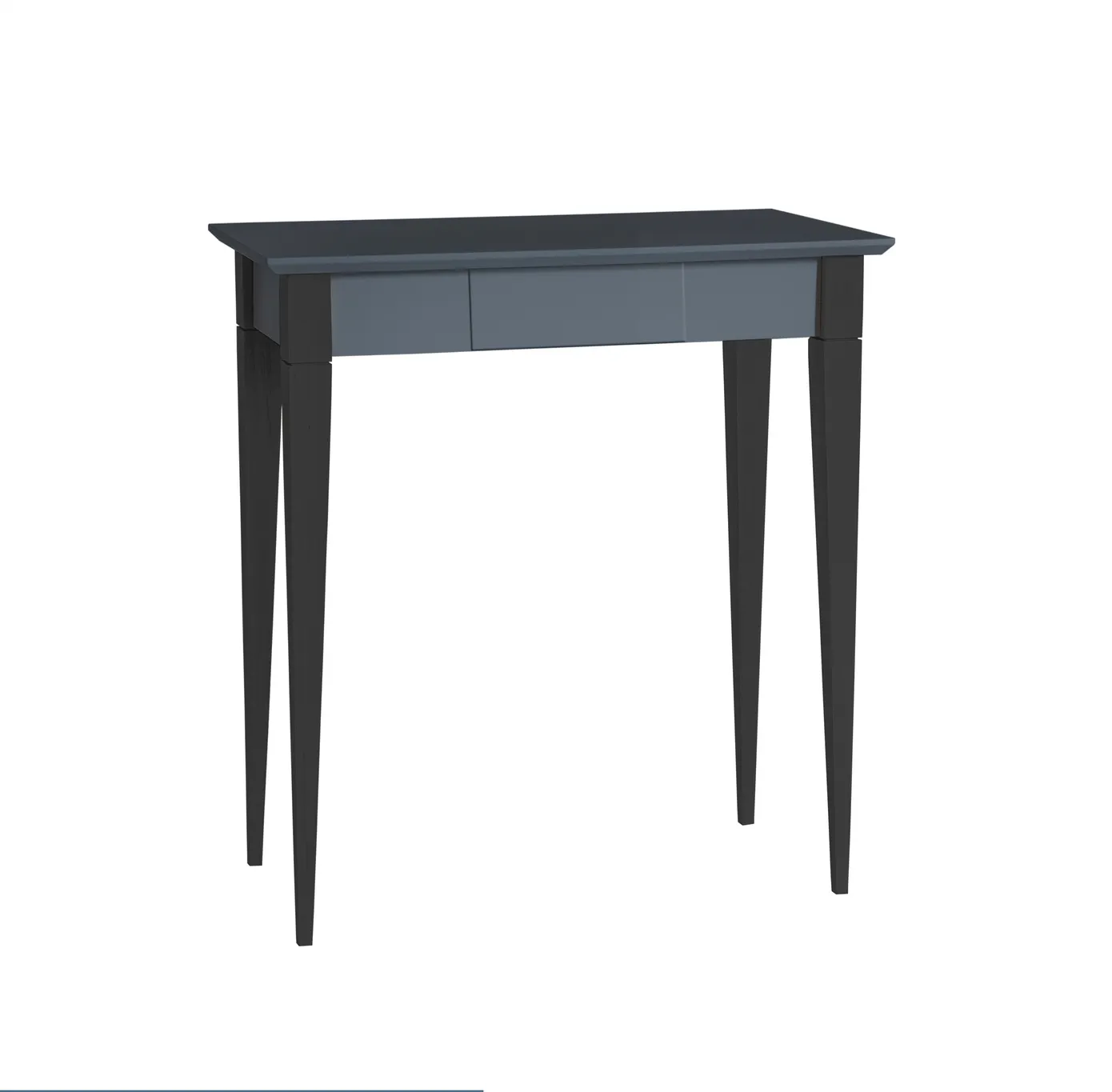 Biurko z szufladą MIMO 65x40 grafitowy blat/czarne drewniane nogi