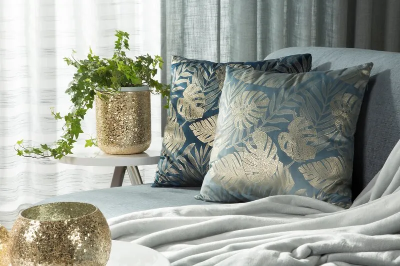 POSZEWKA VELVET 45 X 45 CM NIEBIESKI - EU_439861