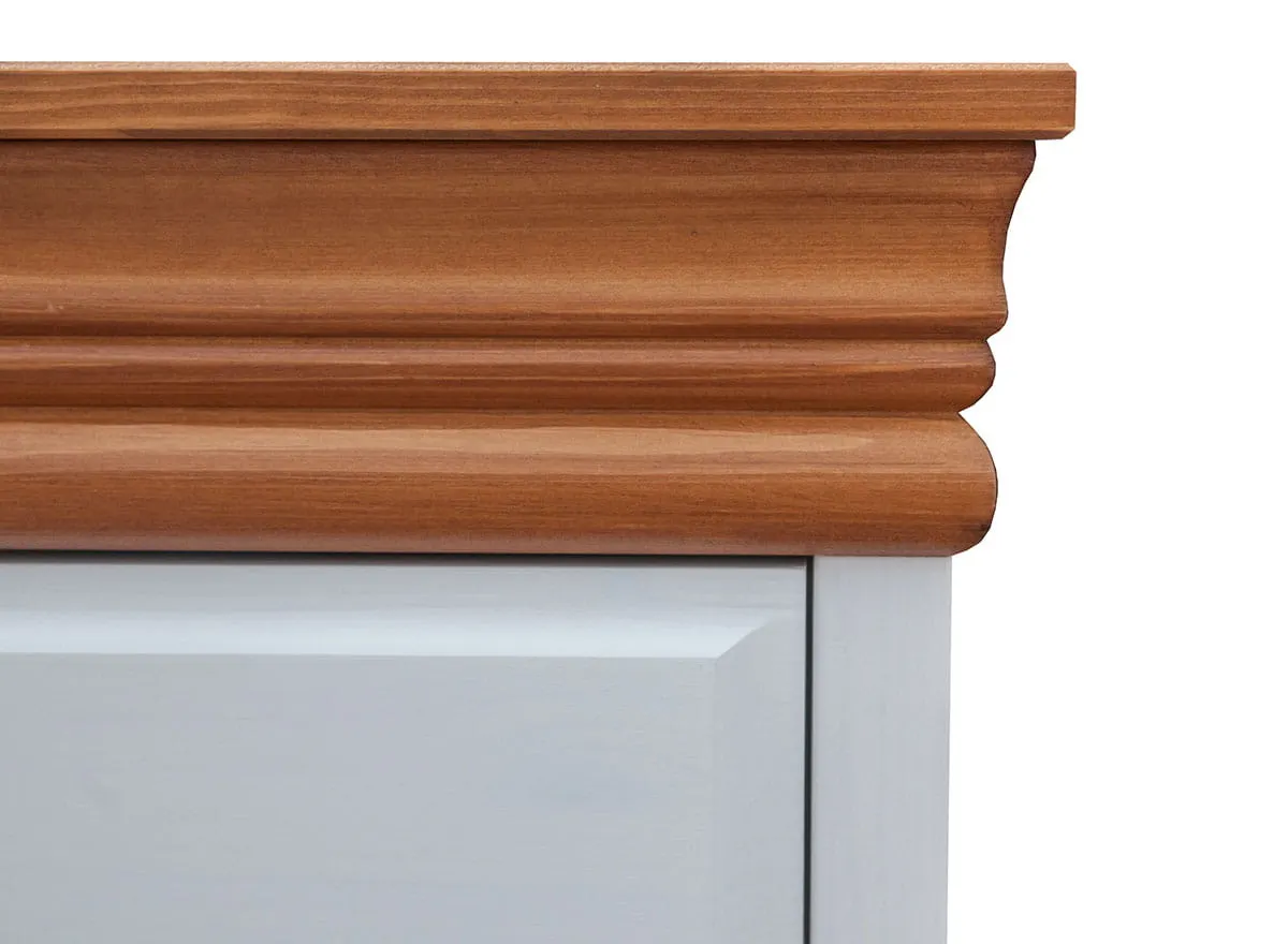 Komoda 3-drzwiowa z 3 szufladami sosnowa TOSCANIA Kolor: biały, miodowy - PL2004BS