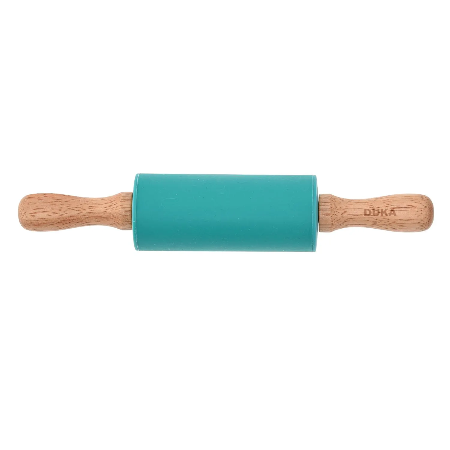 wałek do ciasta, rolling pin, drewniany, turkusowy, korpus-wymiary