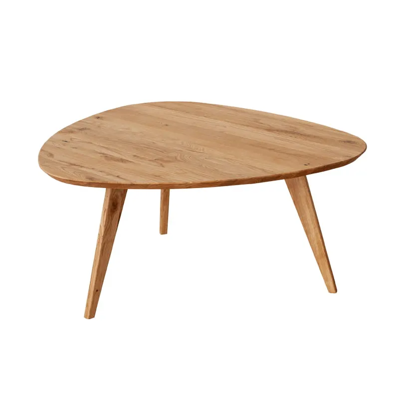 Stolik kawowy dębowy ORBETELLO owalny 67x68 cm - dąb olejowany Stolik kawowy dębowy ORBETELLO owalny 67x68 cm - dąb olejowany