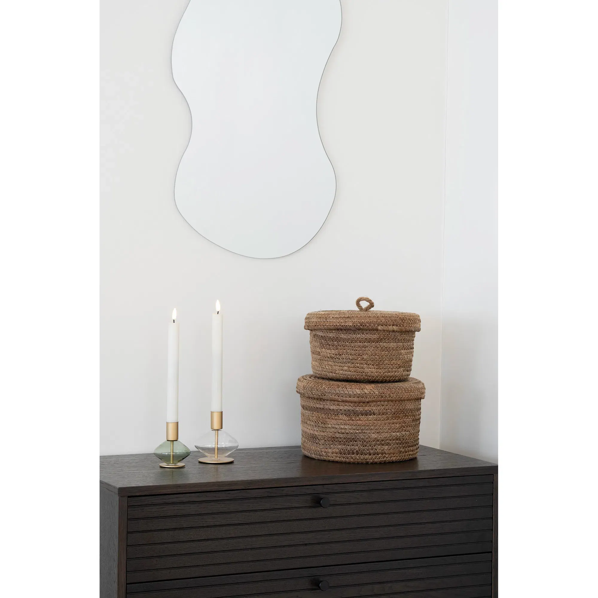 Komoda z 4 szufladami KYOTO SZ80 W85 G40 dąb wędzony, czarny - 3101006