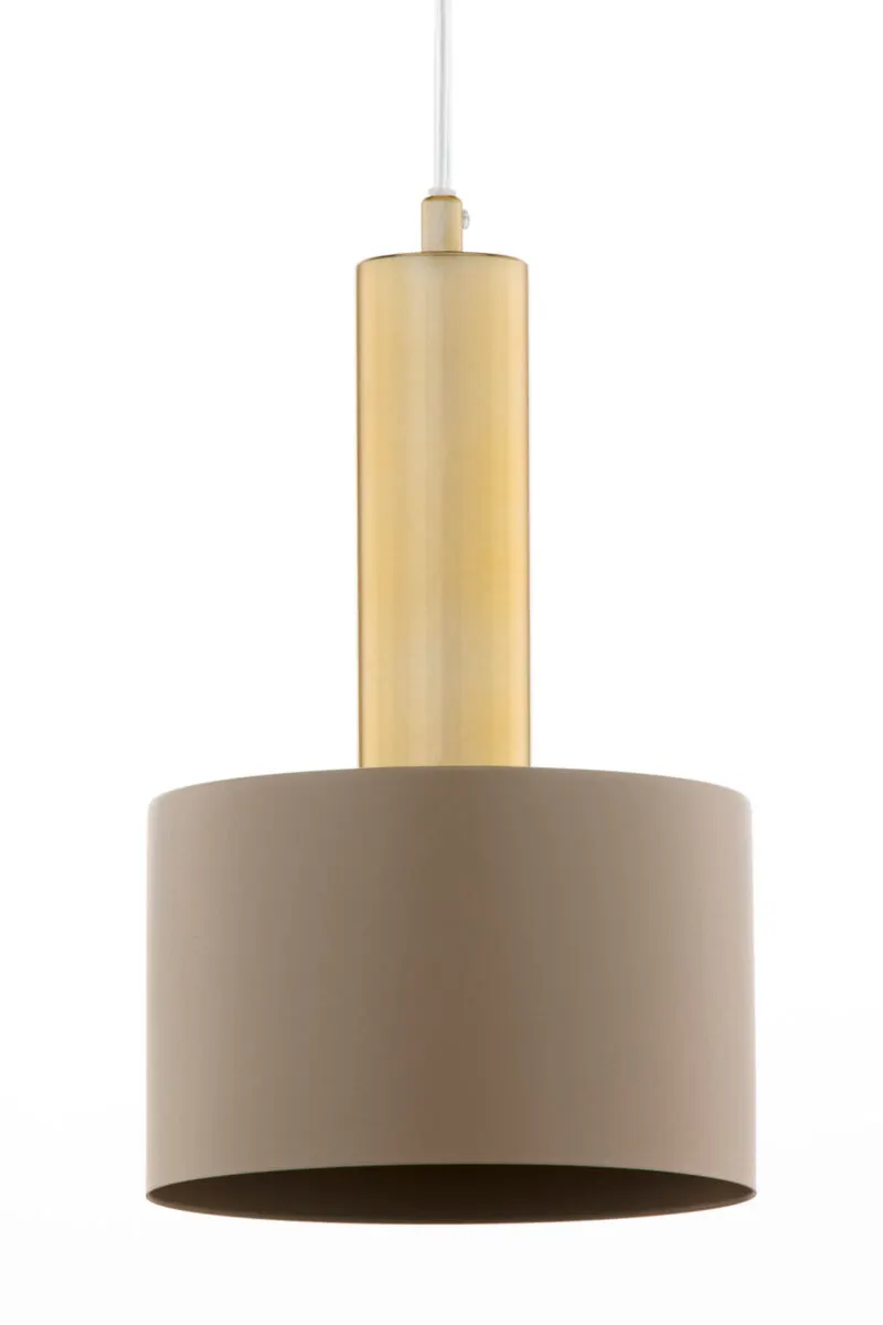 Lampa wisząca VITRUM GOLD stożek złoty szczotkowany ciepły beż — zdjęcie 3