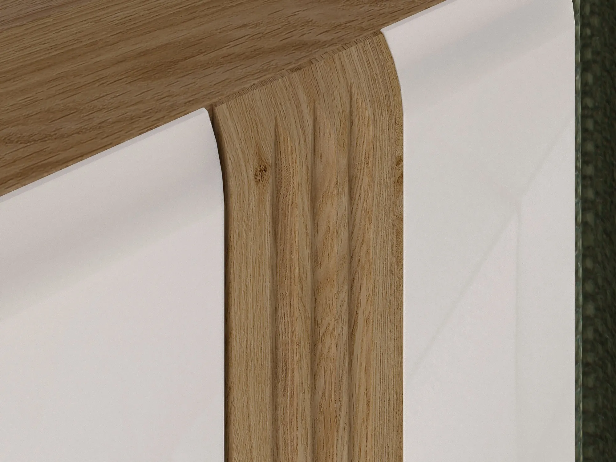 Witryna 1-drzwiowa ADAGIO 02 Prawa dąb castello, biały połysk - 1ADAG02P-001