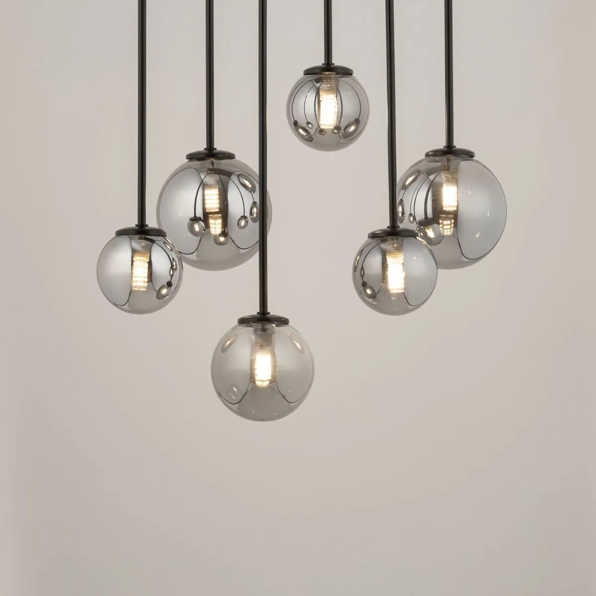 Lampa wisząca TULIA 6 szara - SI_33498